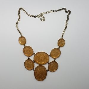 Vintage Champagne Stones Statement Necklace